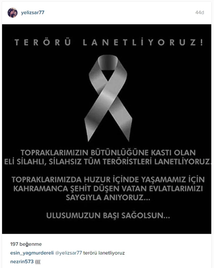 Ünlüler terör lanetine sessiz kalmadı!