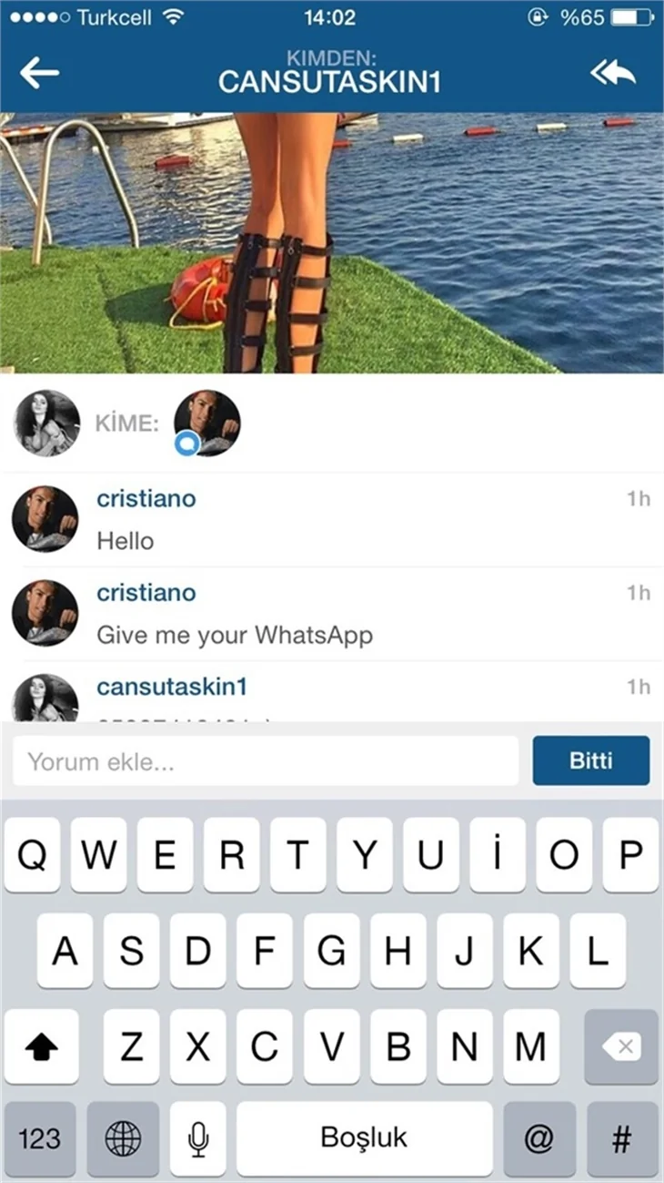 Cristiano Ronaldo Cansu Taşkın'ın peşinde!