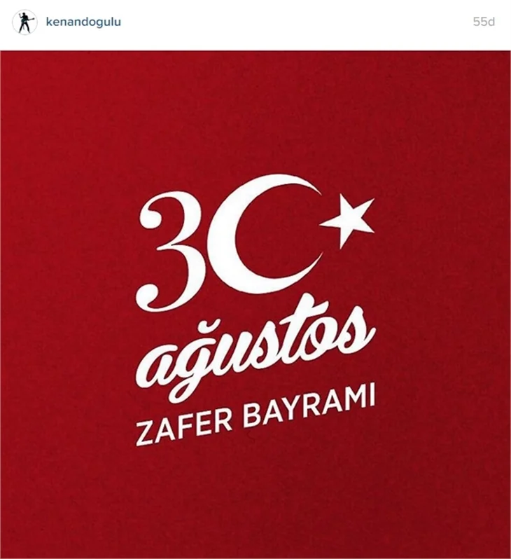 Ünlülerin 30 Ağustos Zafer Bayramı paylaşımları!