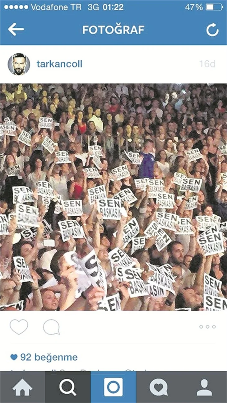Tarkan konserinde duygusal anlar