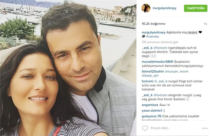 Nurgül Yeşilçay'ın sevgilisiyle haftasonu kaçamağı