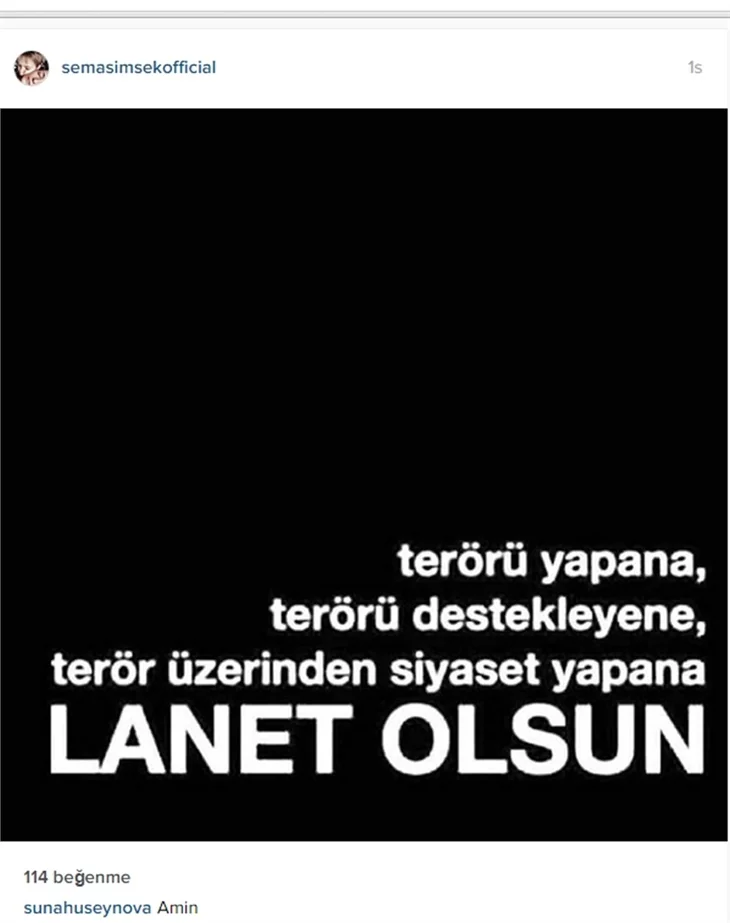 Ünlülerden "Dağlıca saldırısı"na lanet mesajları