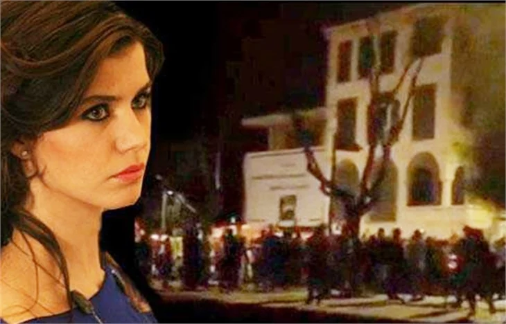 'Aşk-ı Memnu' yalısı önünde Beren Saat protestosu