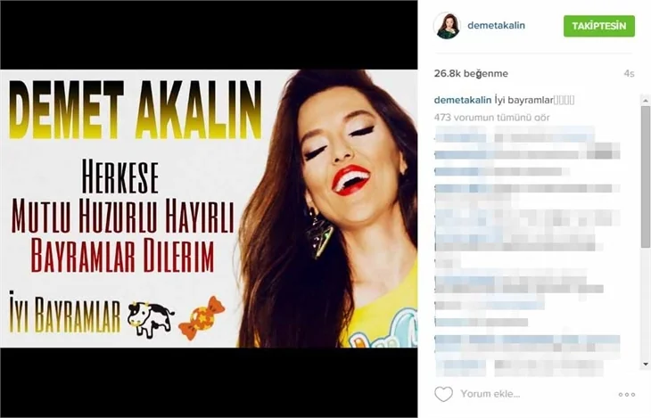 Ünlülerin bayram paylaşımları!