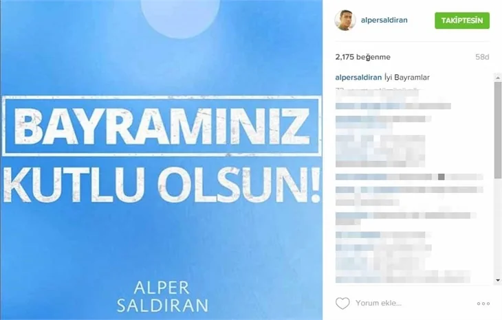 Ünlülerin bayram paylaşımları!