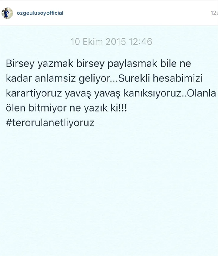 Ünlülerin Ankara'daki terör saldırısına tepkileri