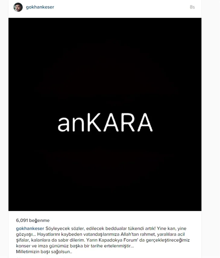Ünlülerin Ankara'daki terör saldırısına tepkileri