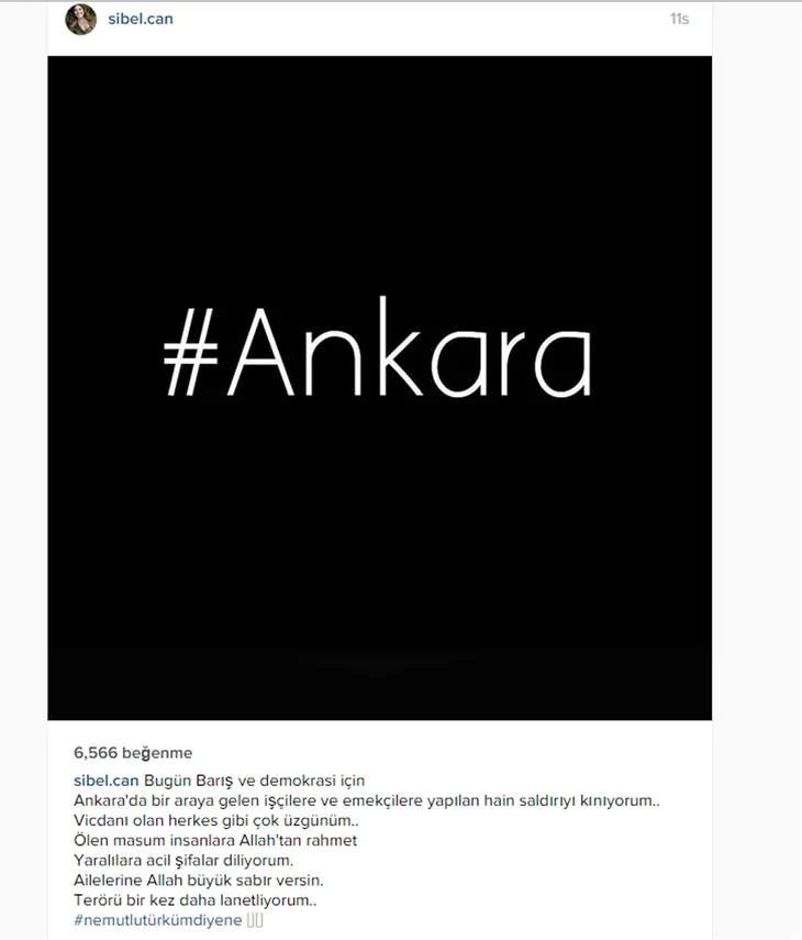 Ünlülerin Ankara'daki terör saldırısına tepkileri