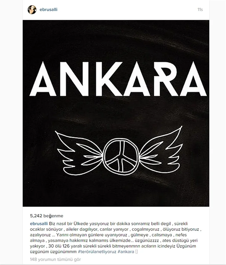 Ünlülerin Ankara'daki terör saldırısına tepkileri