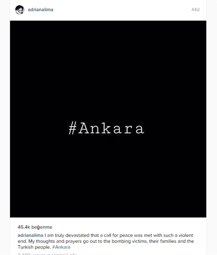 Ünlülerin Ankara'daki terör saldırısına tepkileri
