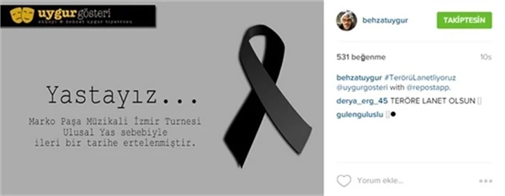Ünlülerin Ankara'daki terör saldırısına tepkileri