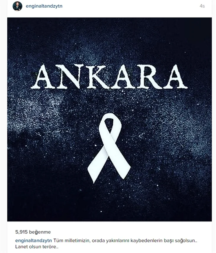 Ünlülerin Ankara'daki terör saldırısına tepkileri