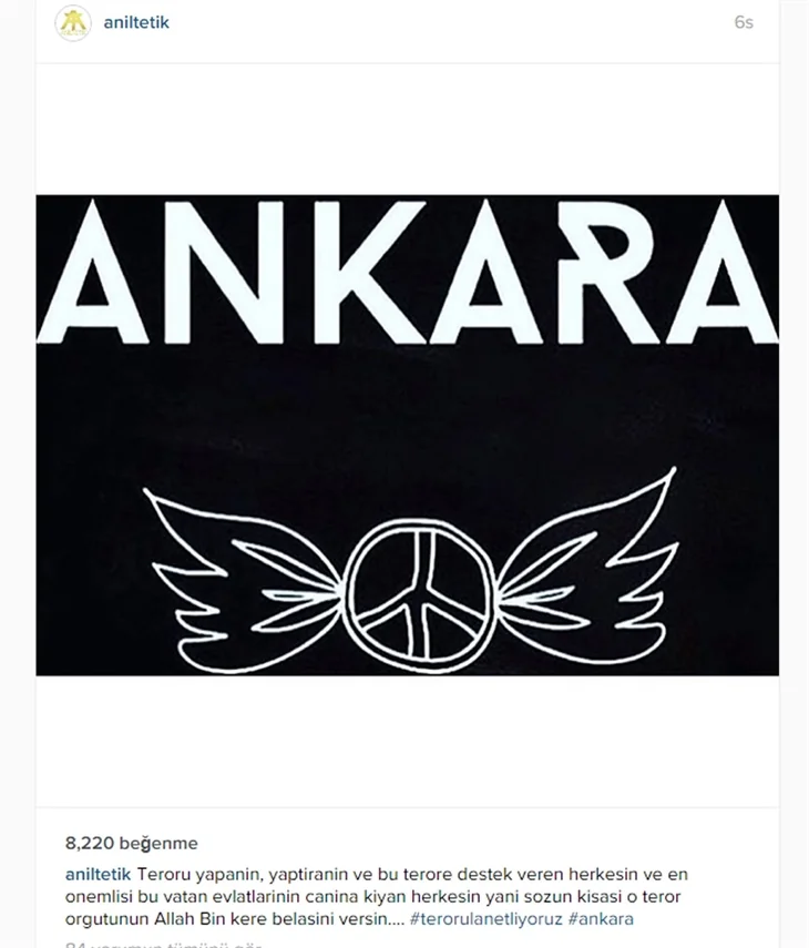 Ünlülerin Ankara'daki terör saldırısına tepkileri