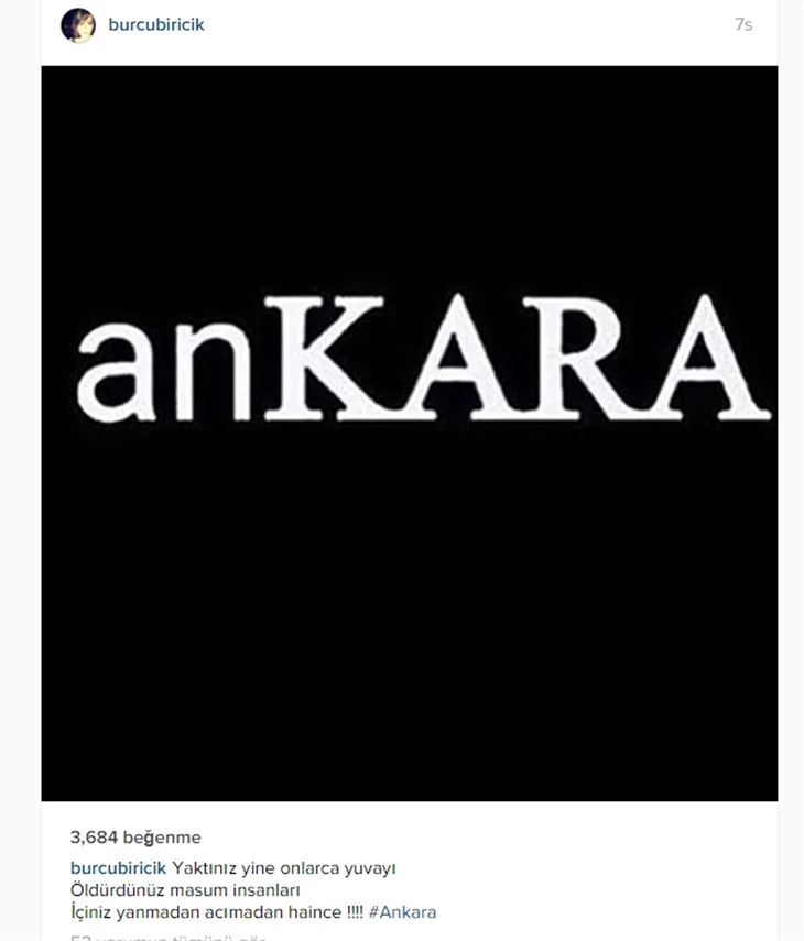 Ünlülerin Ankara'daki terör saldırısına tepkileri
