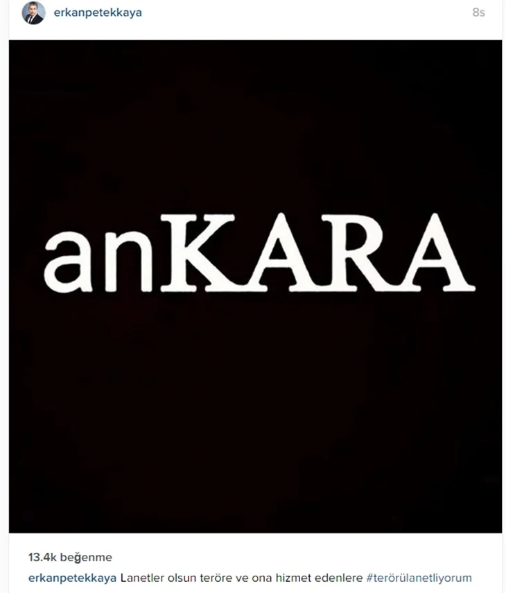 Ünlülerin Ankara'daki terör saldırısına tepkileri