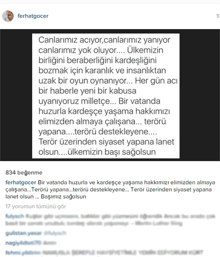 Ünlülerin Ankara'daki terör saldırısına tepkileri