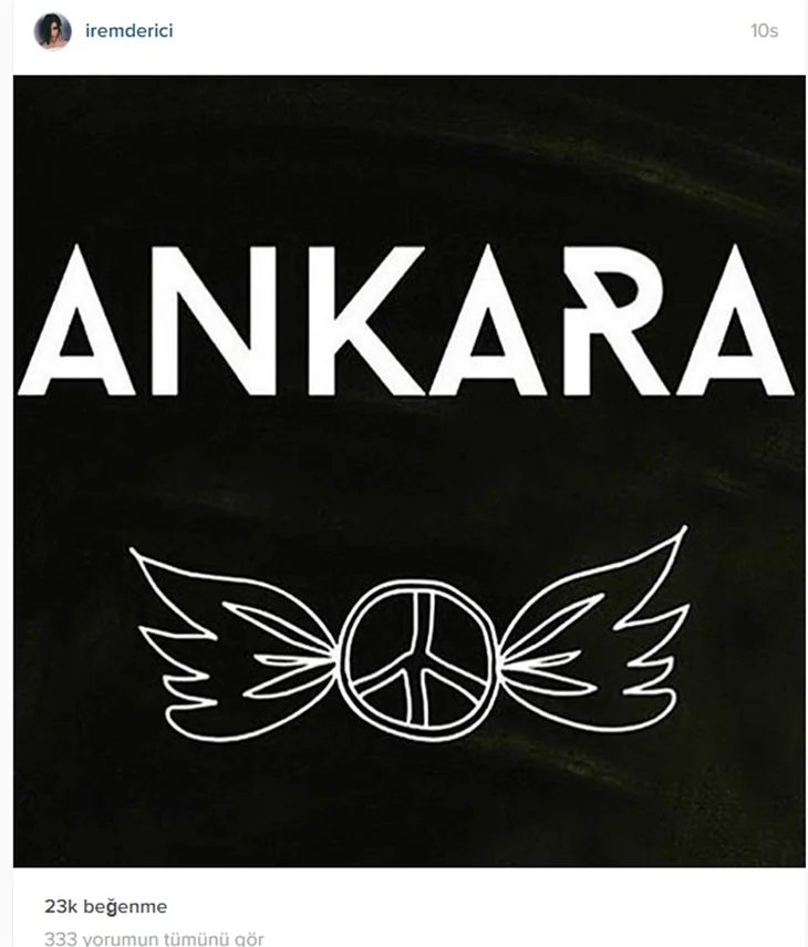 Ünlülerin Ankara'daki terör saldırısına tepkileri
