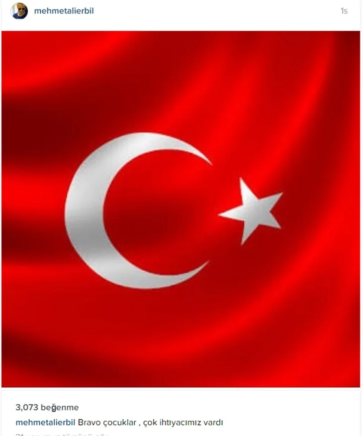 Ünlülerden Milli Takıma tebrik mesajları
