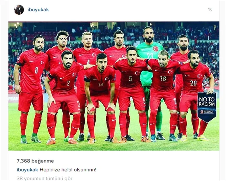Ünlülerden Milli Takıma tebrik mesajları