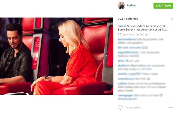 Hadise aşk sessizliğini ‘Boz’du