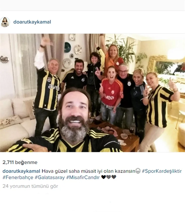 Ünlülerin "derbi" sonrası sosyal medya paylaşımları