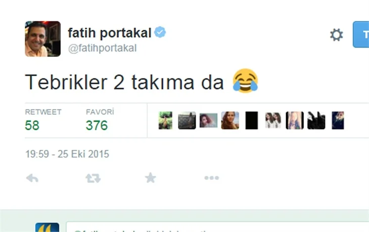 Ünlülerin "derbi" sonrası sosyal medya paylaşımları