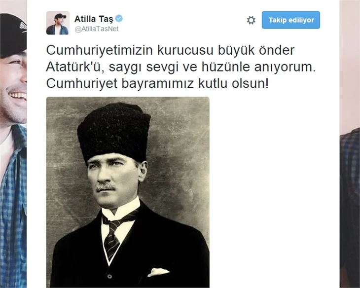 Ünlülerden 29 Ekim Cumhuriyet Bayramı paylaşımları