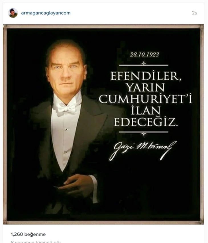 Ünlülerden 29 Ekim Cumhuriyet Bayramı paylaşımları