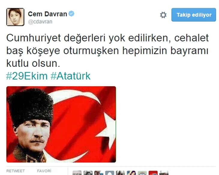 Ünlülerden 29 Ekim Cumhuriyet Bayramı paylaşımları