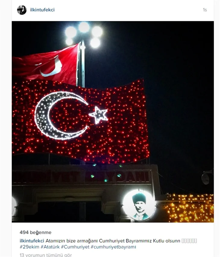 Ünlülerden 29 Ekim Cumhuriyet Bayramı paylaşımları