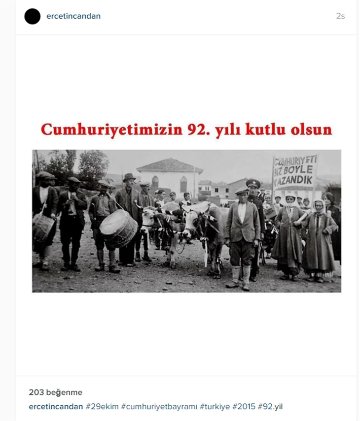 Ünlülerden 29 Ekim Cumhuriyet Bayramı paylaşımları