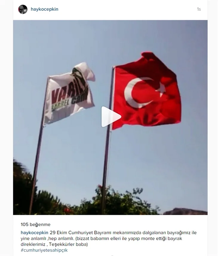 Ünlülerden 29 Ekim Cumhuriyet Bayramı paylaşımları