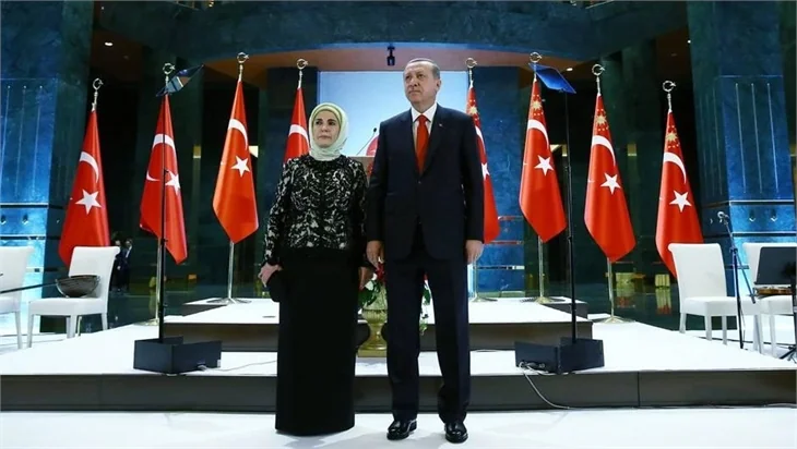 Cumhurbaşkanlığı Sarayı'ndaki resepsiyondan kareler