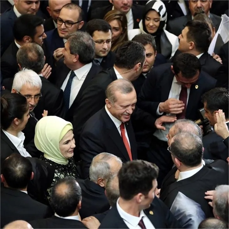 Cumhurbaşkanlığı Sarayı'ndaki resepsiyondan kareler