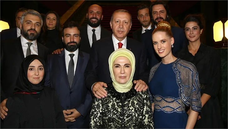 Cumhurbaşkanlığı Sarayı'ndaki resepsiyondan kareler