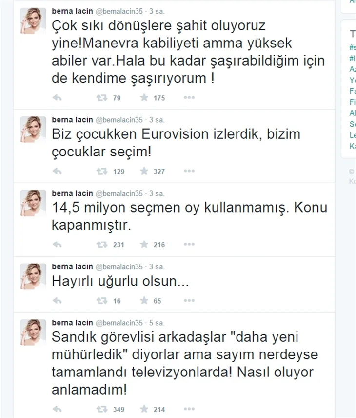 Ünlülerin seçim sonuçlarına ilk tepkileri ne oldu?