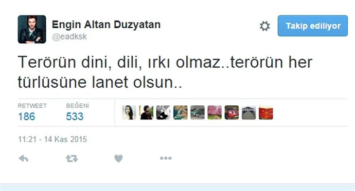 Ünlülerden Paris katliamına tepkiler