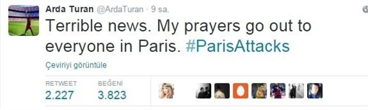 Ünlülerden Paris katliamına tepkiler