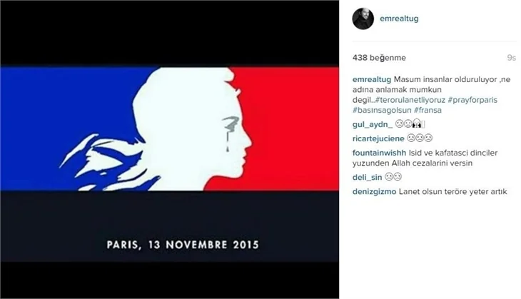 Ünlülerden Paris katliamına tepkiler