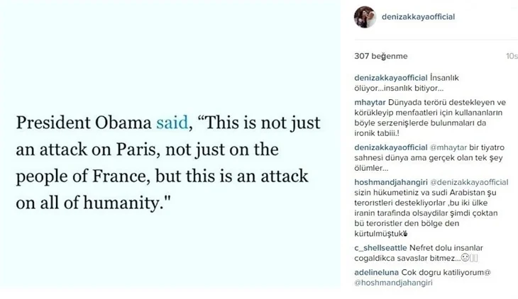 Ünlülerden Paris katliamına tepkiler