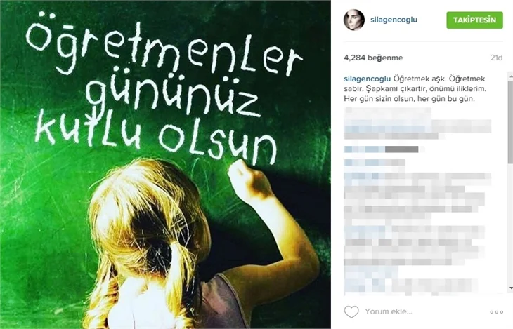 Ünlülerin 24 Kasım Öğretmenler Günü paylaşımları!