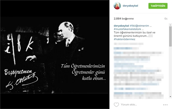 Ünlülerin 24 Kasım Öğretmenler Günü paylaşımları!