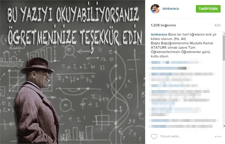 Ünlülerin 24 Kasım Öğretmenler Günü paylaşımları!