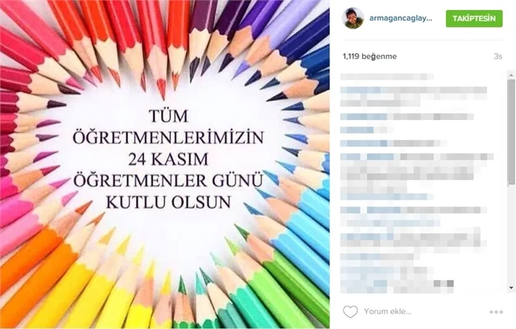 Ünlülerin 24 Kasım Öğretmenler Günü paylaşımları!