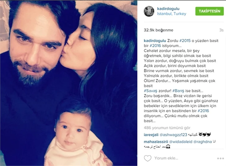 Ünlülerin yeni yıl paylaşımları!