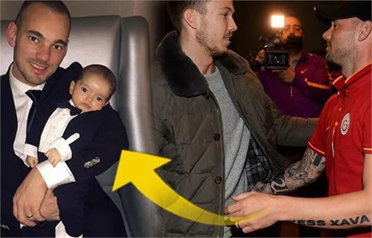 Sneijder oğlunun adını dövme yaptırdı!