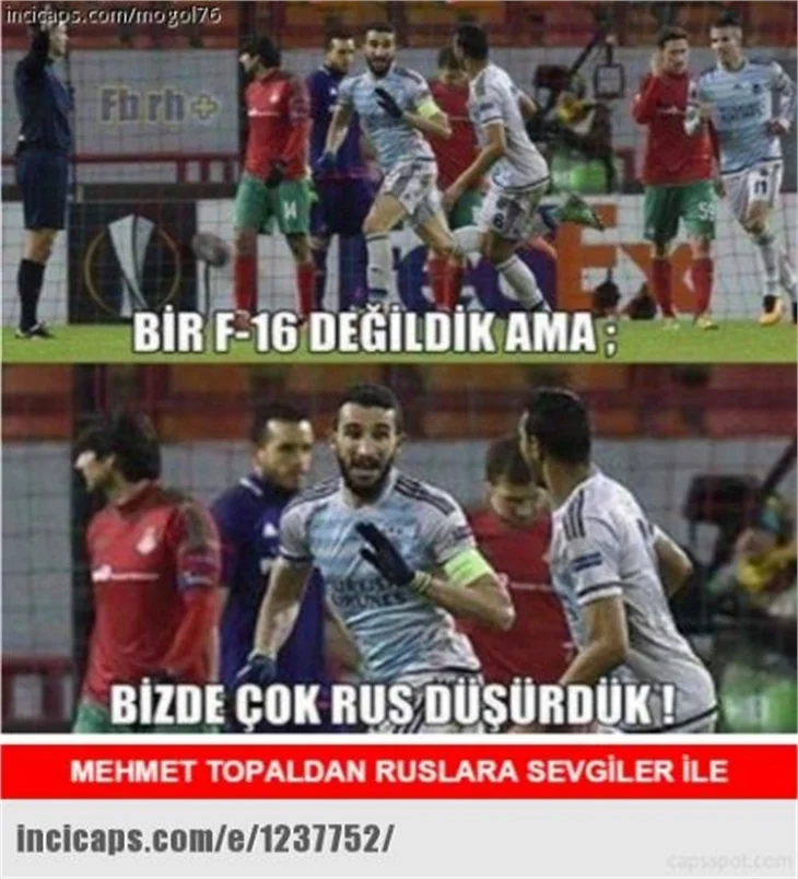 Lokomotiv Moskova - Fenerbahçe capsleri