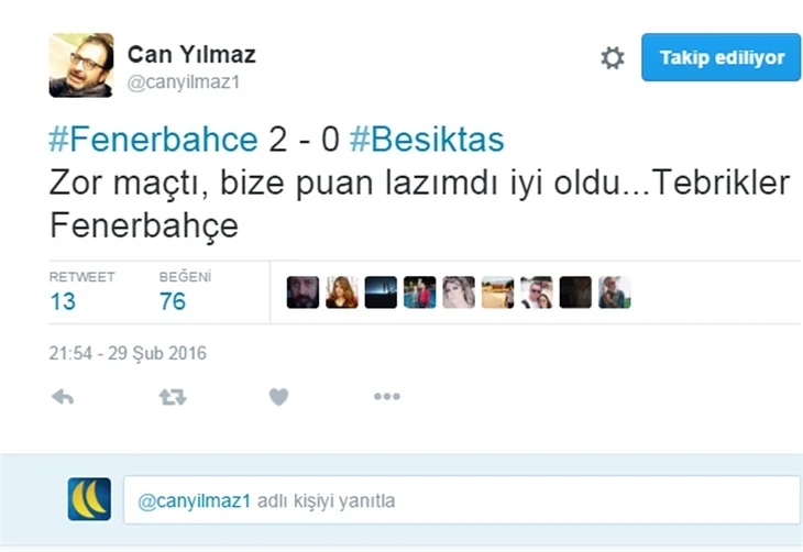Fenerbahçe - Beşiktaş derbisinin skoruna ünlülerin tepkileri ne oldu?