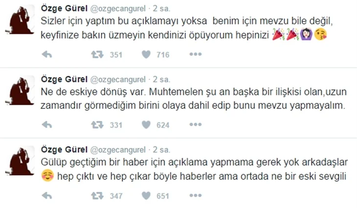 Özge Gürel o habere cevap verdi!