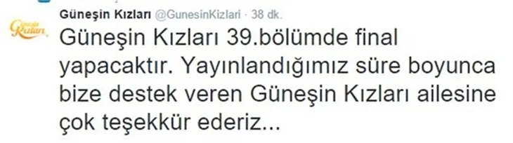 Güneşin Kızları final olmasın kampanyası başladı!